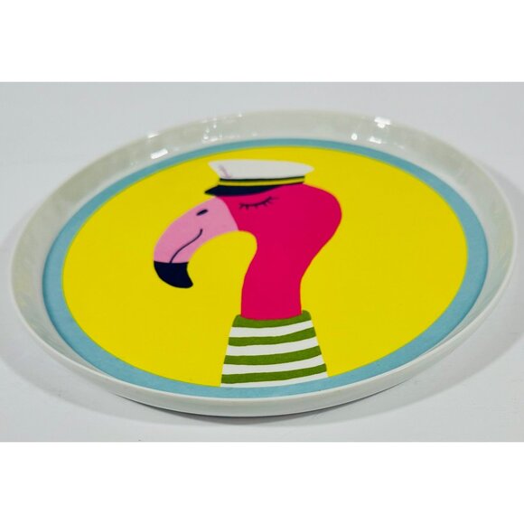 Pottery Barn Kids Pink Flamingo Plates 9” Melamine BPA-Free Bright Shatterproof - Picture 5 of 7